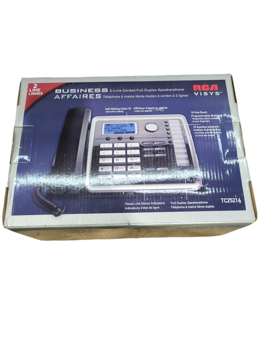 RCA ViSYS 25214 2-Line Corded Full Duplex Speakerphone TC25214