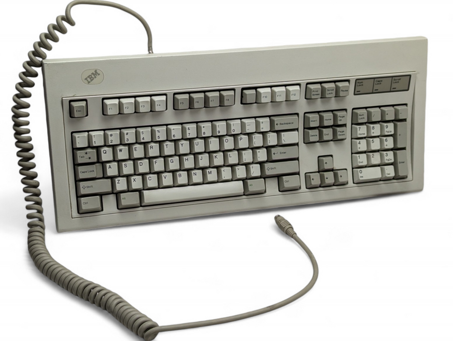 1988 IBM Model M PS2 Mechanical Keyboard with Detachable Cord 1391401 READ -