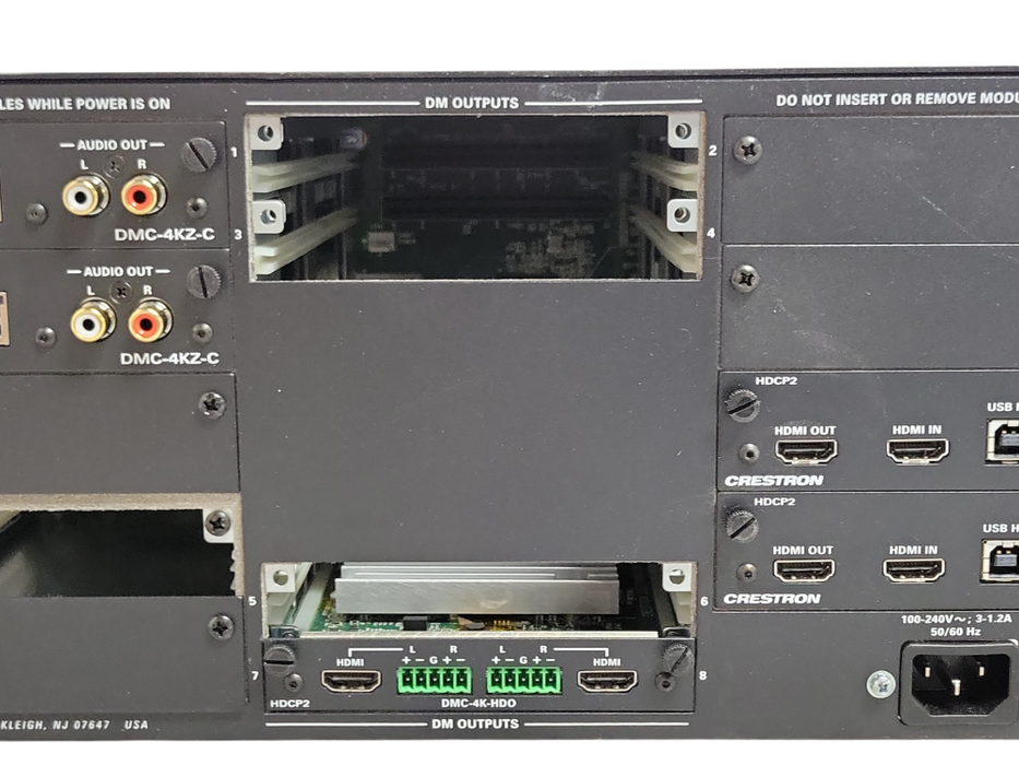 Crestron DM-MD8X8-CPU3 8x8 DigitalMedia Switcher w/ 5x Cards, See detail  _
