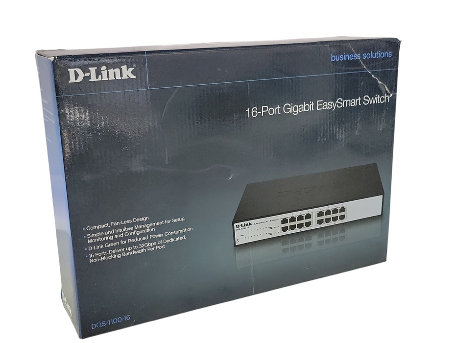 Open-Box D-Link 16-Port Gigabit EasySmart Desktop Switch DGS-1100-1 _