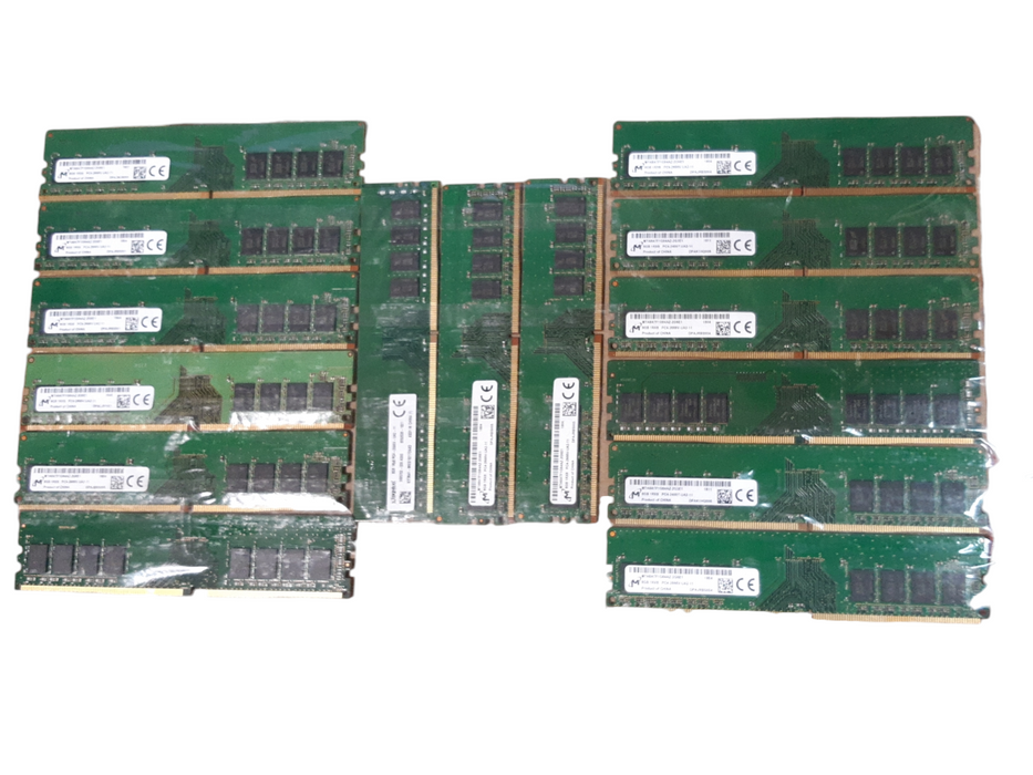 Lot of 60x, Assorted 8GB DDR4 Desktop RAM