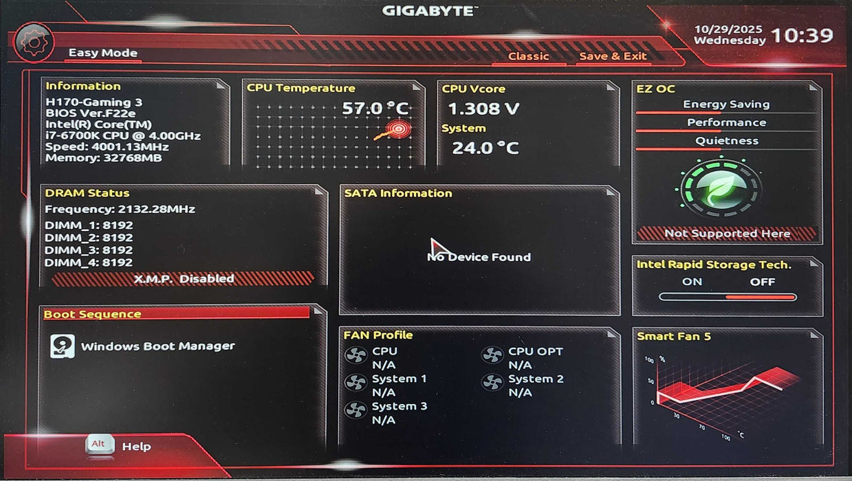 GIGABYTE GA-H170 Gaming 3 w/ i7-6700k CPU & 32GB DDR4, No I/O Shield