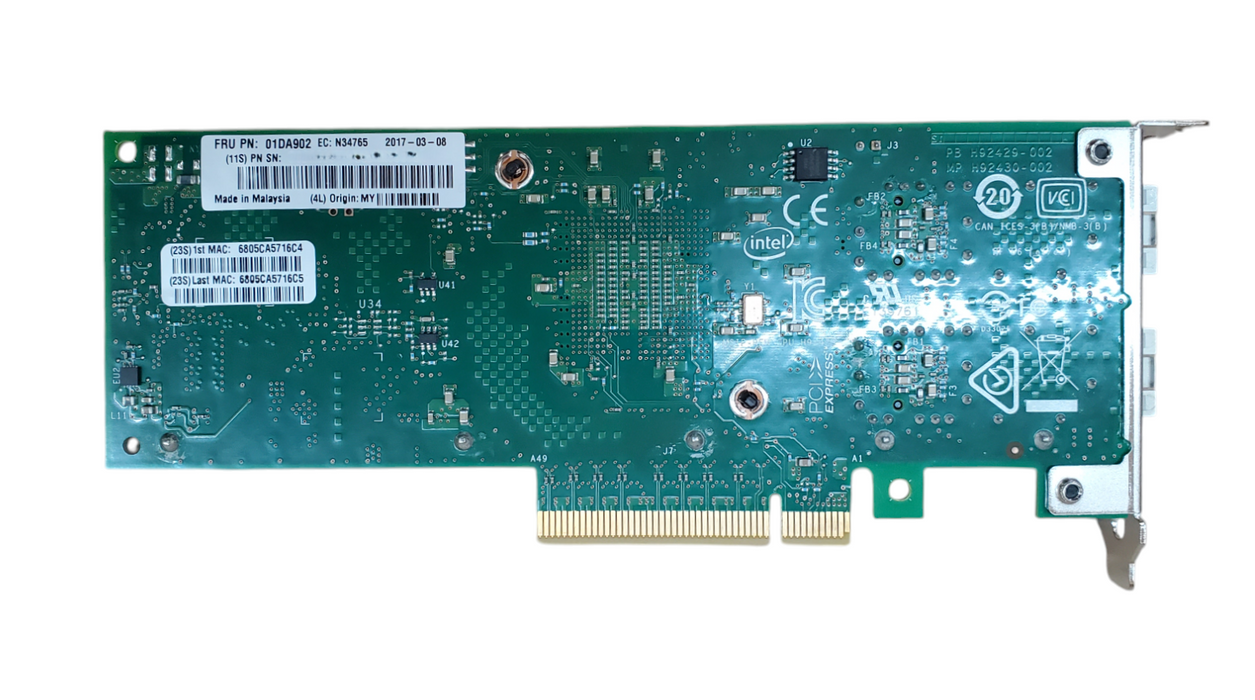 Lenovo Intel X710-DA2 2-Port 10GB SFP+ Network Adapter - 01DA902