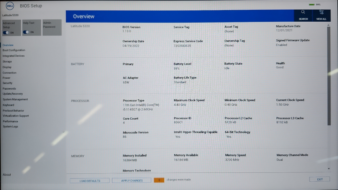 Dell Latitude 5320 Touch, i5-1145G7 2.60GHz, 16GB DDR4, 256GB NVMe  Lap200