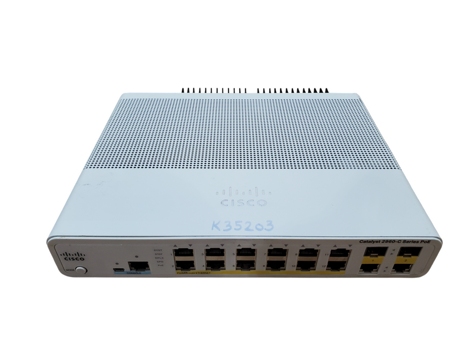 Cisco WS-C2960C-12PC-L V01, 12-Port Silent PoE Switch