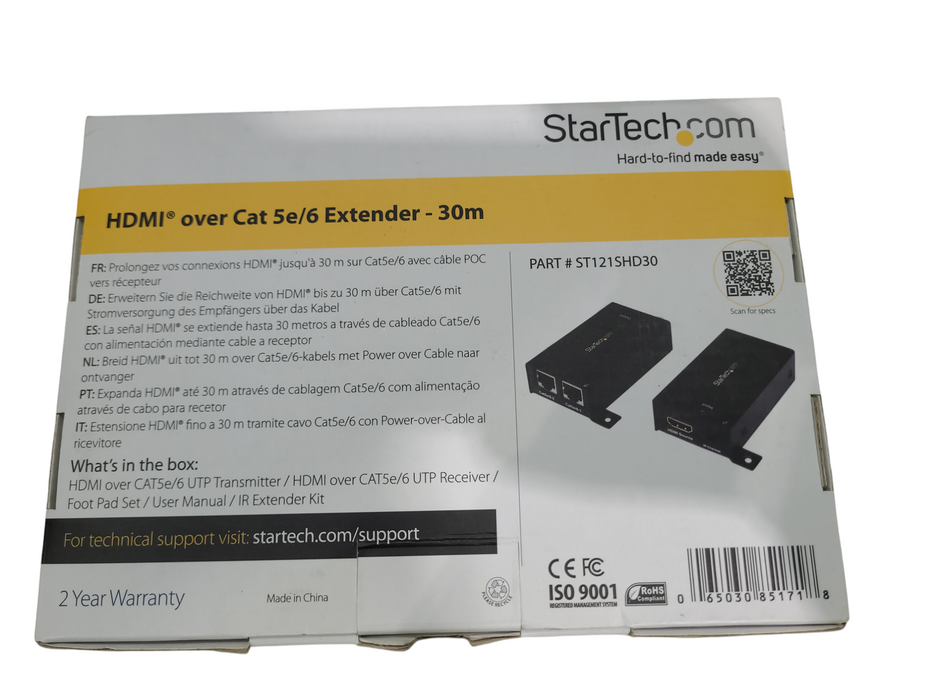 Startech.com HDMI over Cat 5e/6 Extender - 30m