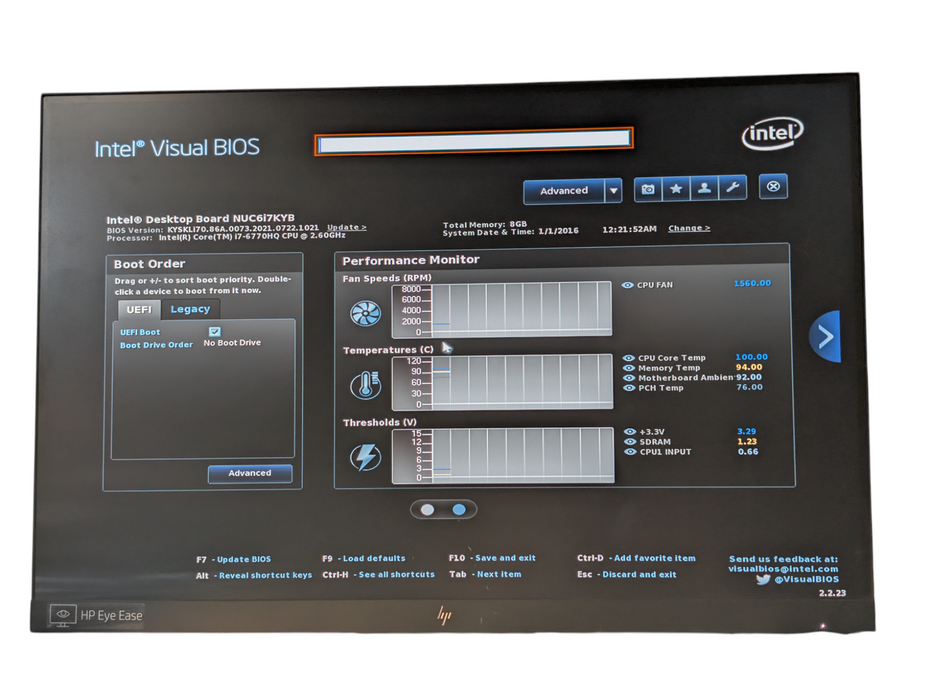 Intel NUC NUC6i7KYK Core i7-6770HQ 16GB RMA & 256GB NVMe SSD  -