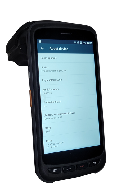 Unknown brand handheld android barcode scanner _