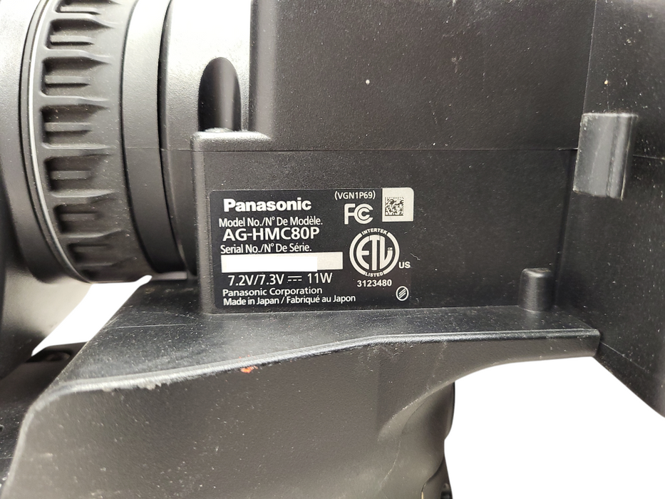 Panasonic AG-HMC80P 3MOS AVCCAM HD Shoulder Mount Camcorder READ $