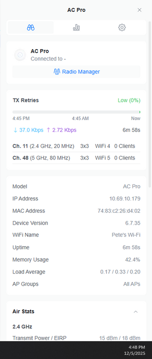 Ubiquiti Networks UAP-AC-PRO 1300Mbps Wireless Access Point w/ Bracket Q)
