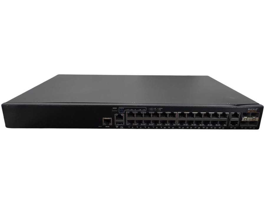 Ruckus ICX 7150-24P Network Rack Mount Gigabit Switch 24-Port PoE+ !