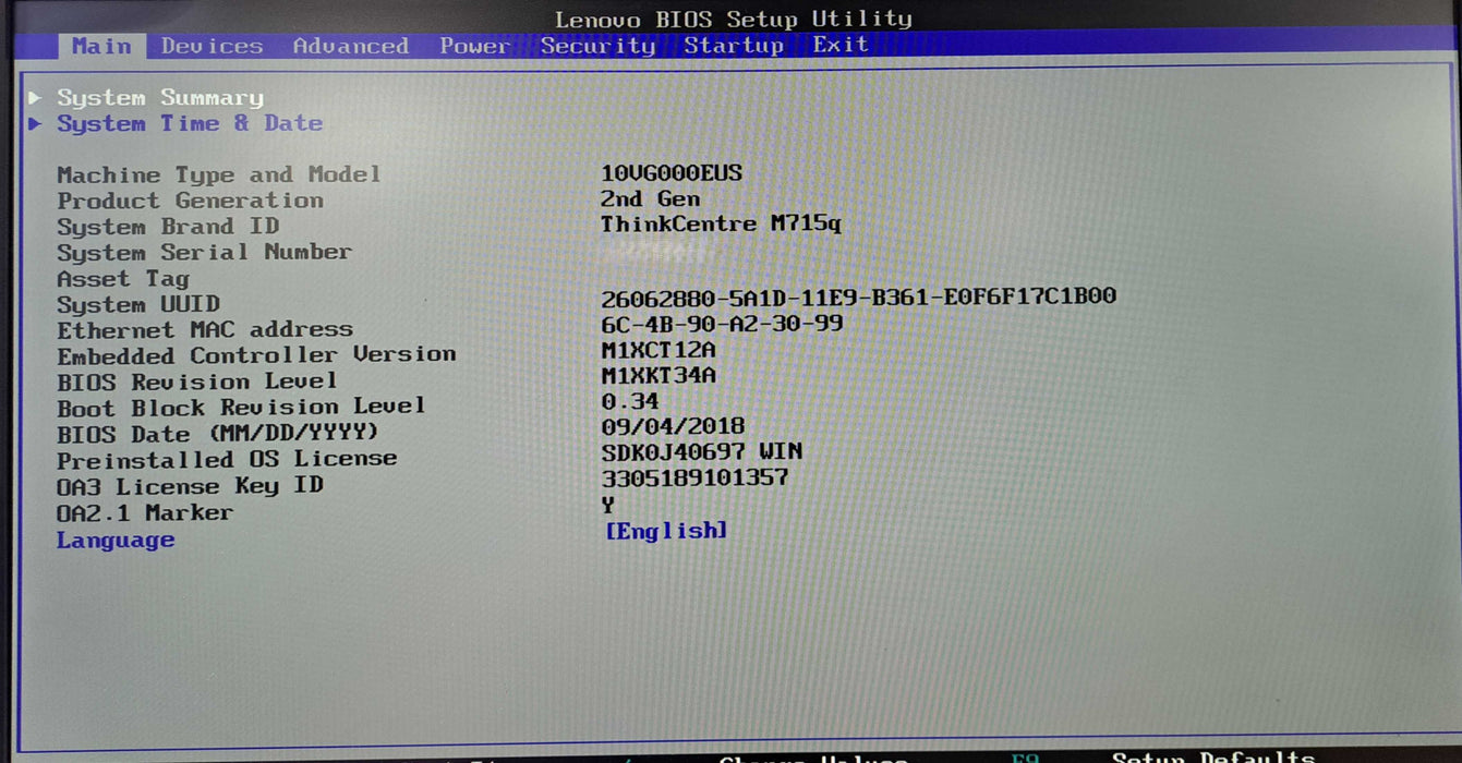 Lenovo ThinkCentre M715q | Ryzen 3 PRO 2200GE @3.20GHz, 32GB DDR4, No HDD )