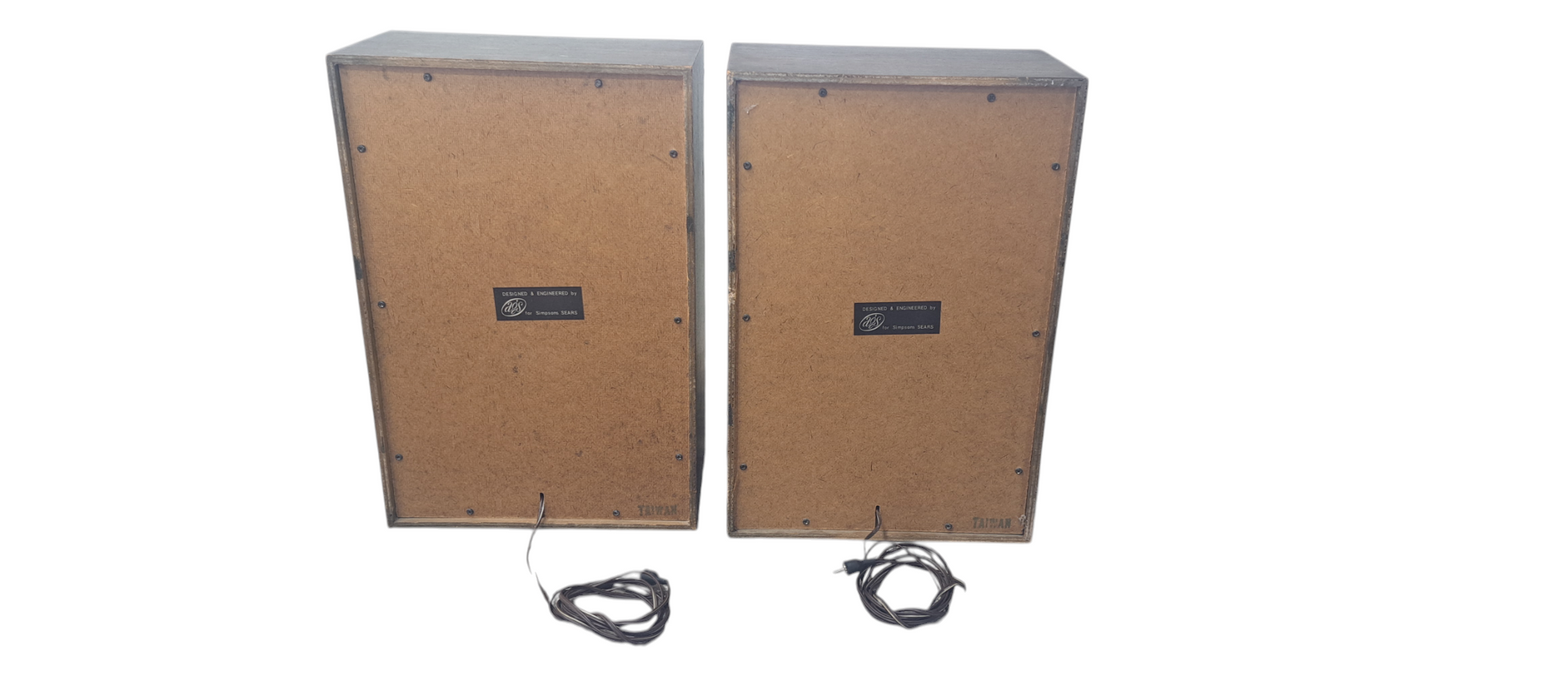 Pair of Vintage Sears 6.5-inch Air Suspension Speakers
