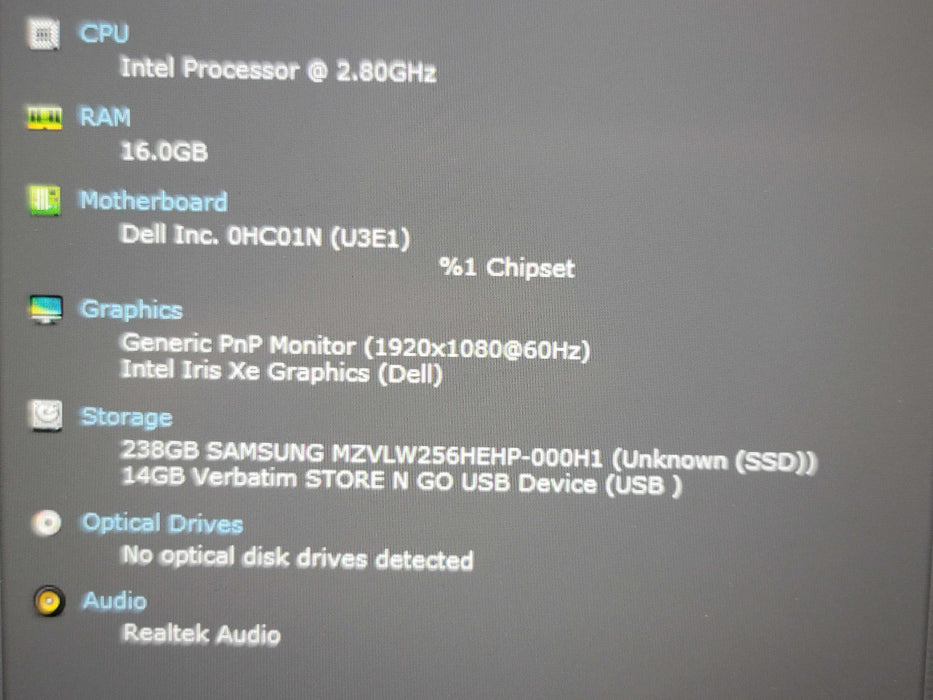 Dell Latitude 5420 i7-1165G7 16GB RAM 256GB NVMe β Lap200