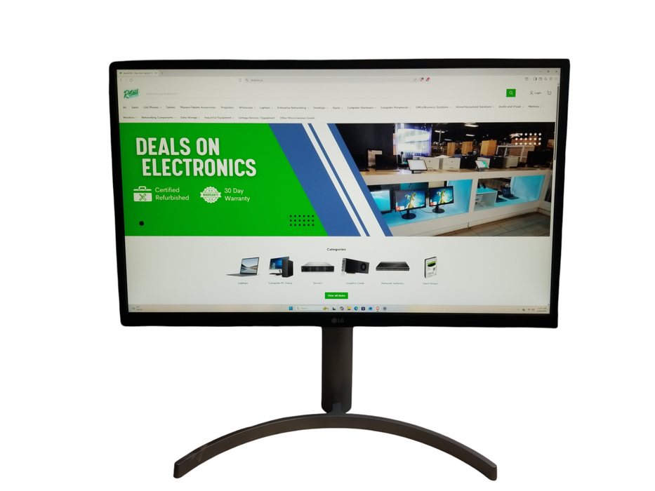 LG 27UL550-W 27 Inch HDR 4K LCD Monitor *Green line on Display*