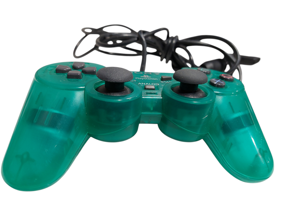 Emerald Green Clear PS2 Analog Controller Dualshock Wired SCPH-10010 =