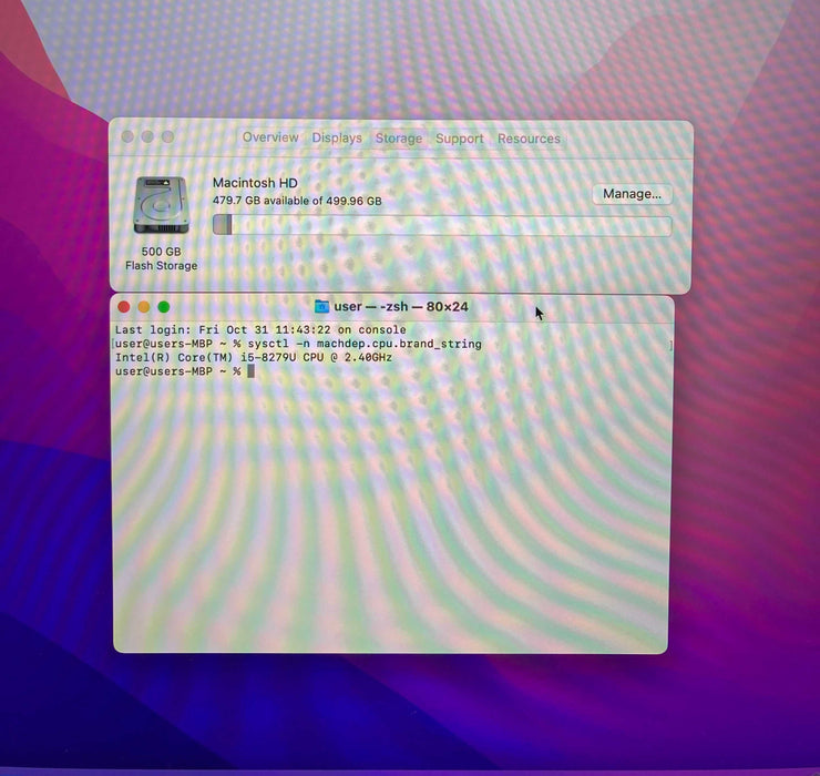 Apple MacBook Pro 13" 2019 i5-8279U 16GB RAM 512GB SSD No Power Adapter