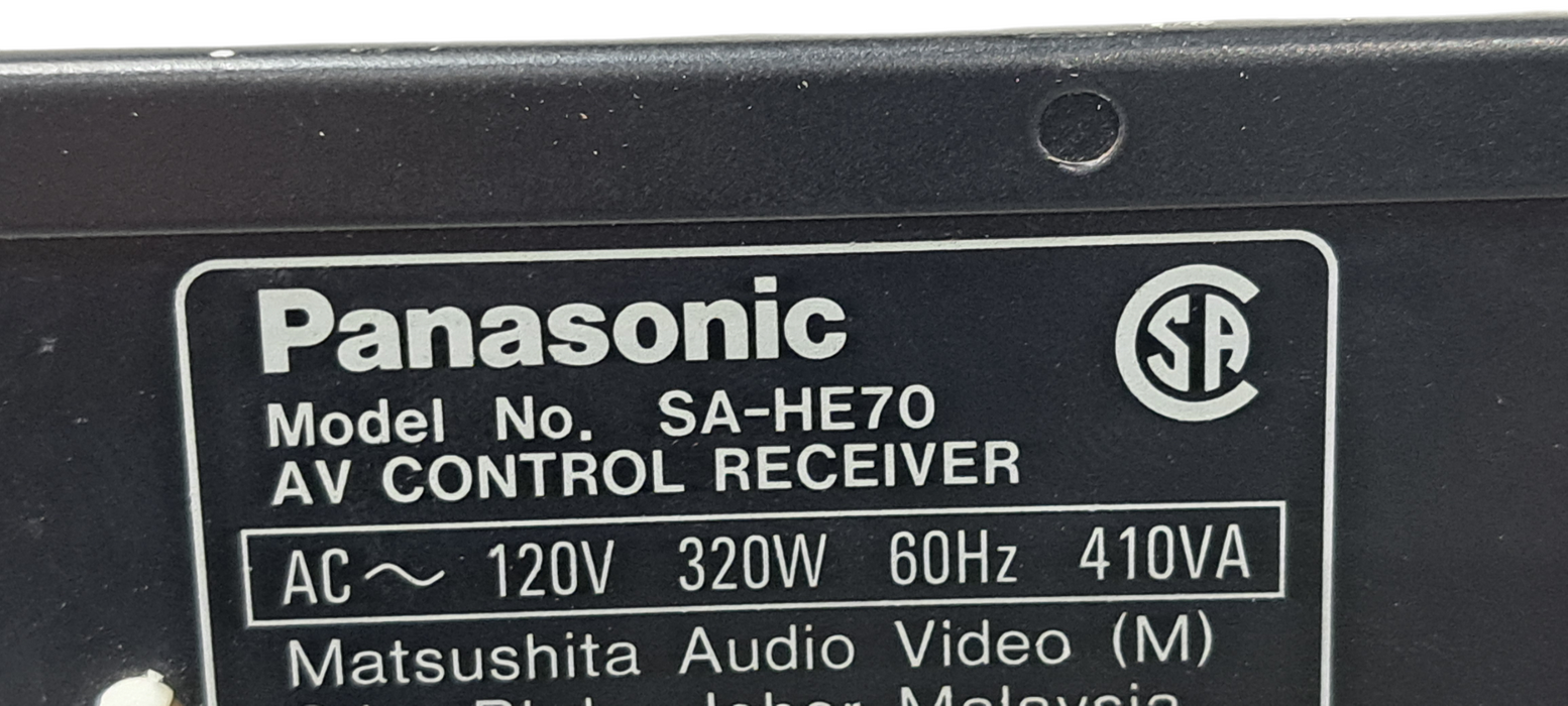 Panasonic SA-HE70 A/V 5.1 Stereo Receiver