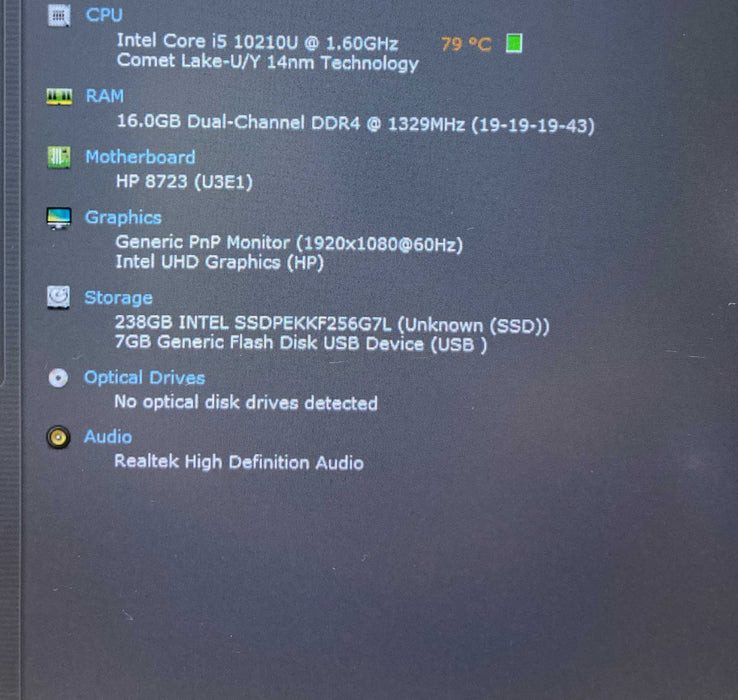 HP EliteBook 840 G7 Core i5-10210U@1.60GHz 16Gb RAM 256GB SSD Q Lap200