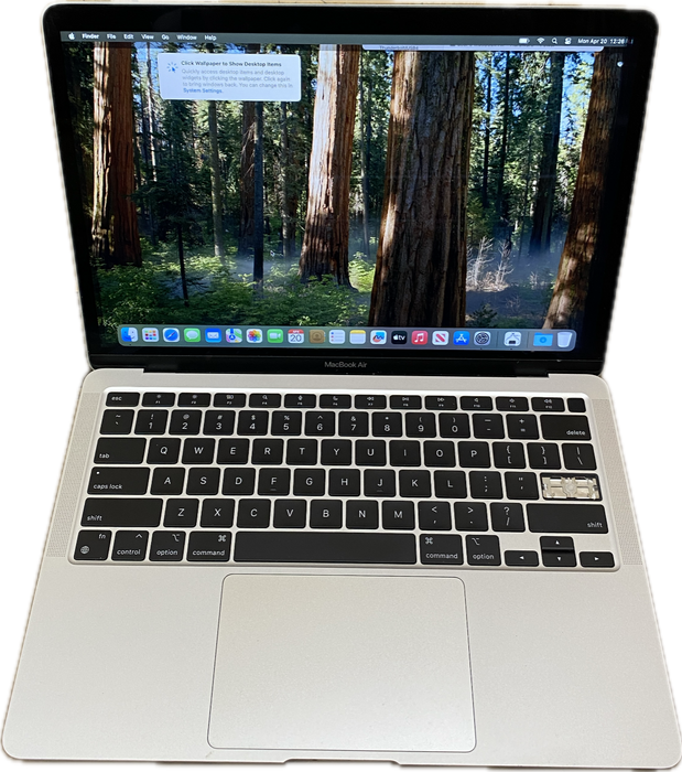 Apple MacBook Air 13" 2020 M1 8GB 256SSD Bad LCD Missing Key For Parts READ