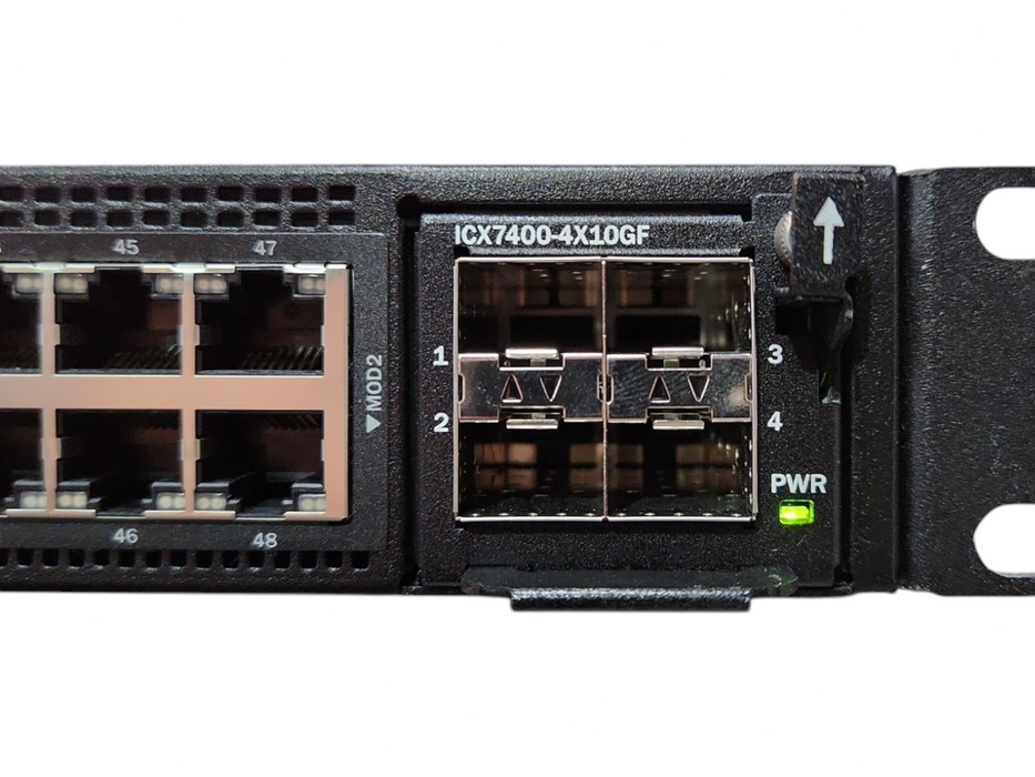 Brocade ICX 7450-48 | 48-Port Gigabit Switch w/ ICX7400-4X10GF SFP+ Module