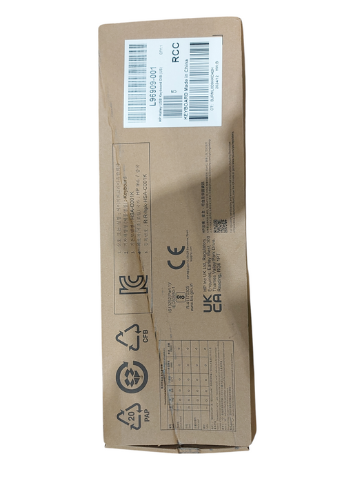 HP halley USB Wired Slim Keyboard Black USB-A HSA-C001K L96909-001