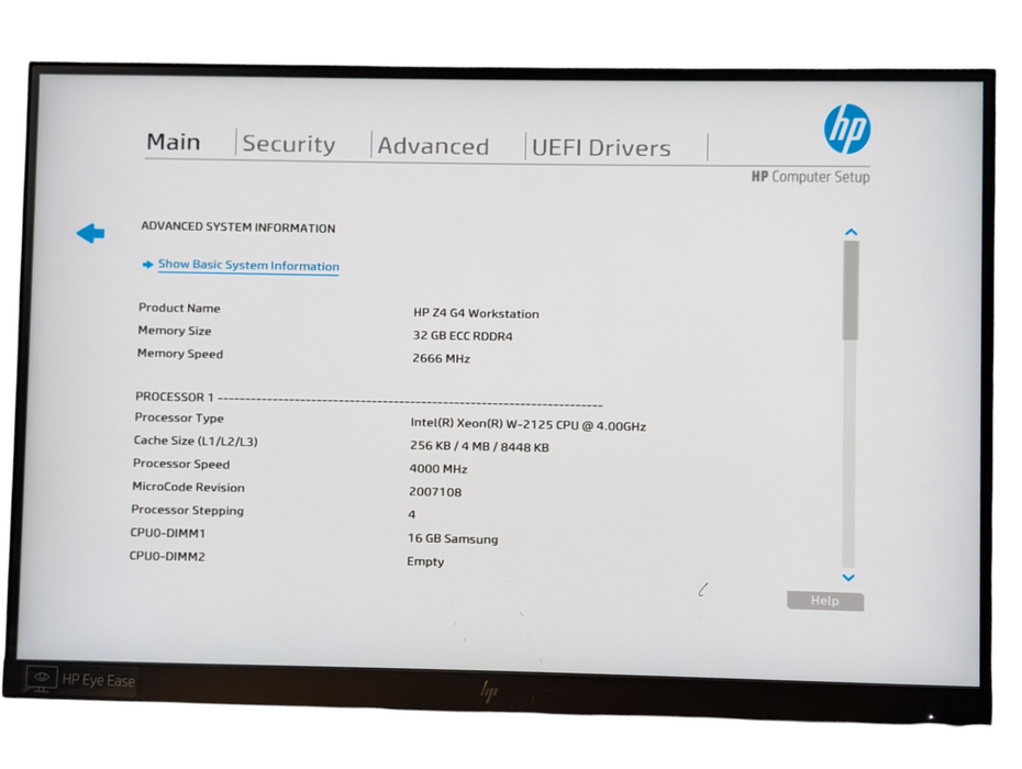 HP Z4 G4 Workstation PC Intel Xeon W-2125 32GB RAM 512GB NVMe SSD  -