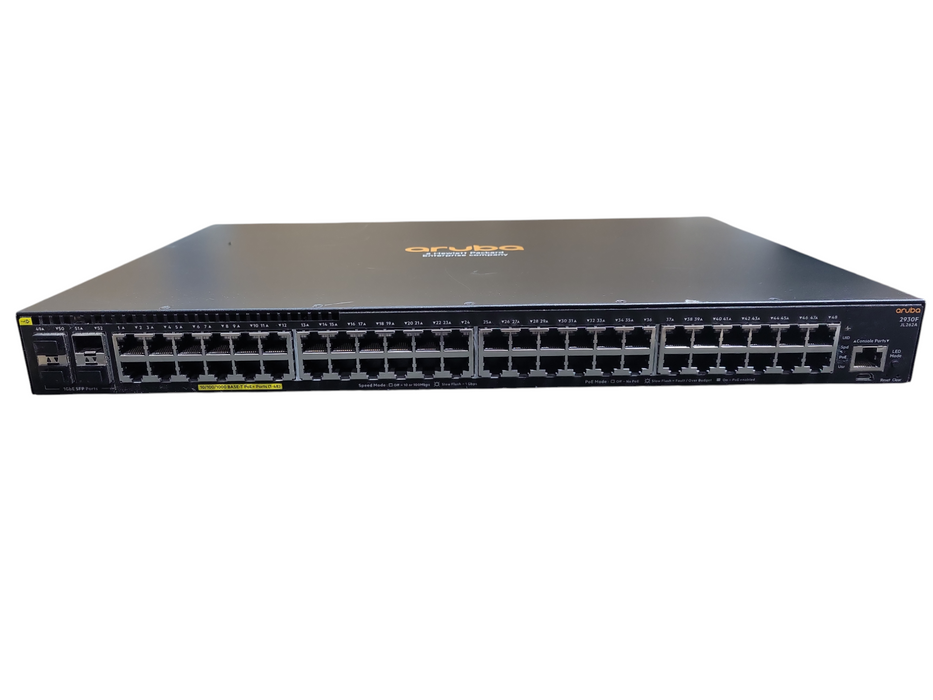 Aruba 2930F JL262A 48-port Gigabit PoE+ 370w 4x SFP Network Switch w/ Ears !