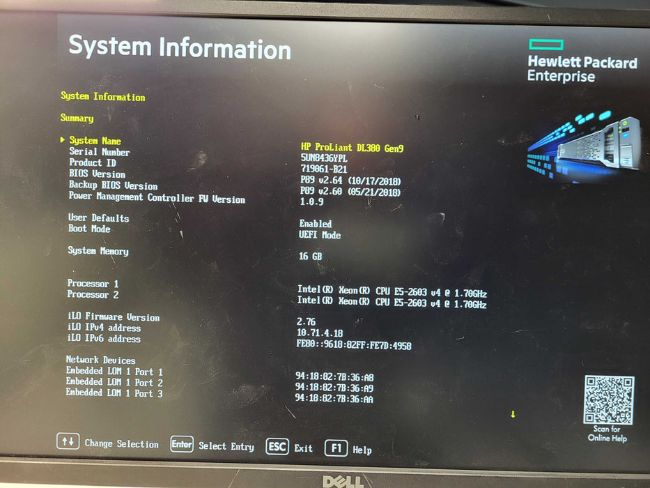 HP ProLiant DL380 Gen9 3.5" 2x E5-2604 v4 16GB RAM DDR4 P440ar 2x 500W PSU $