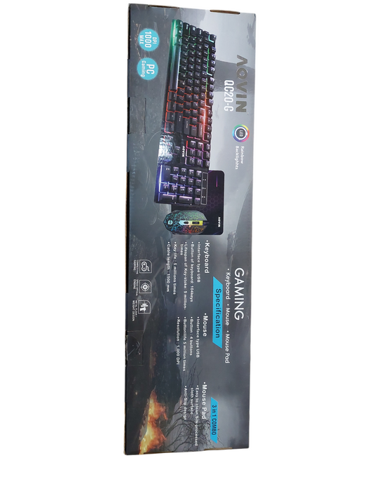 AQVIN 3 in 1 Combo Gaming RGB Keyboard Mouse & Pad Model: QC20-G  =