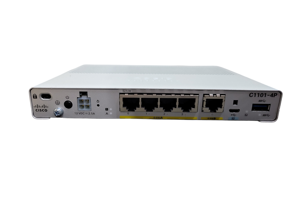 Cisco C1101-4P Integrated Service Router, No Power Adapter !