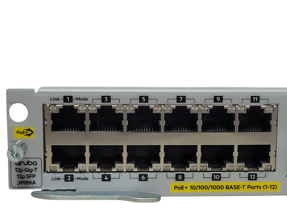 Aruba HP J9989A 5400R 12-Port Gig-T PoE+ 12-Port GbE SFP zl2 v3 Module Q$
