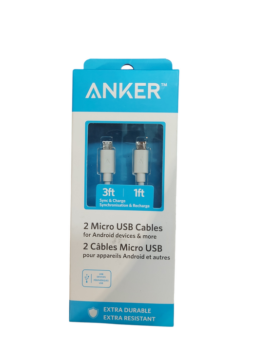 Lot 2x Anker | Innergie |  USB & Micro Cables - Read Description