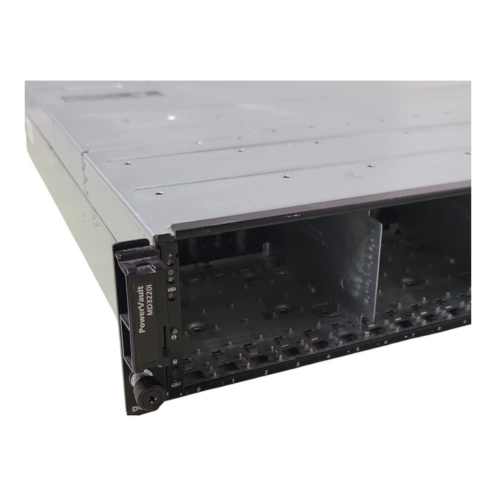 Dell MD3220i 24X2.5 HDD Bay Enclosure Array w/ 2x PSU, 2x MD32 Series contr _