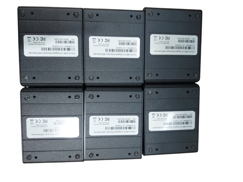 LOT 6X 4 PORT USB 2.0 GIGABIT ETHERNET LAN EXTENDER