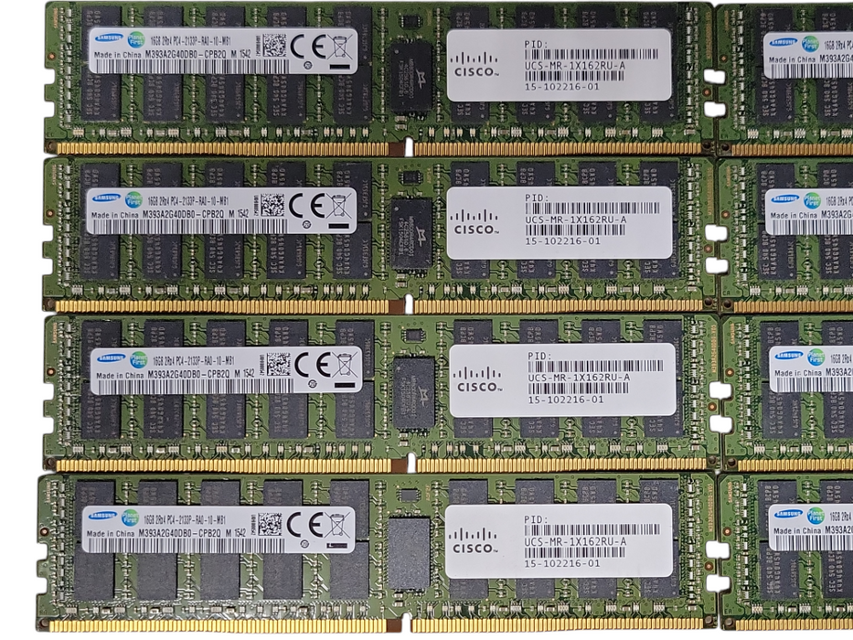 Lot of 8x Samsung 16GB 2Rx4 PC4-2133P-R DDR4 Server RAMs _