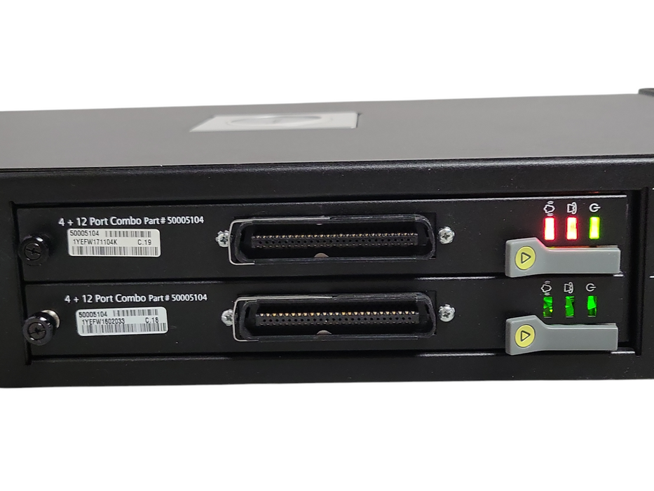 Mitel ASU II 50005105 with 2x 50005104 4 Plus 12 Port Combo Card, READ _