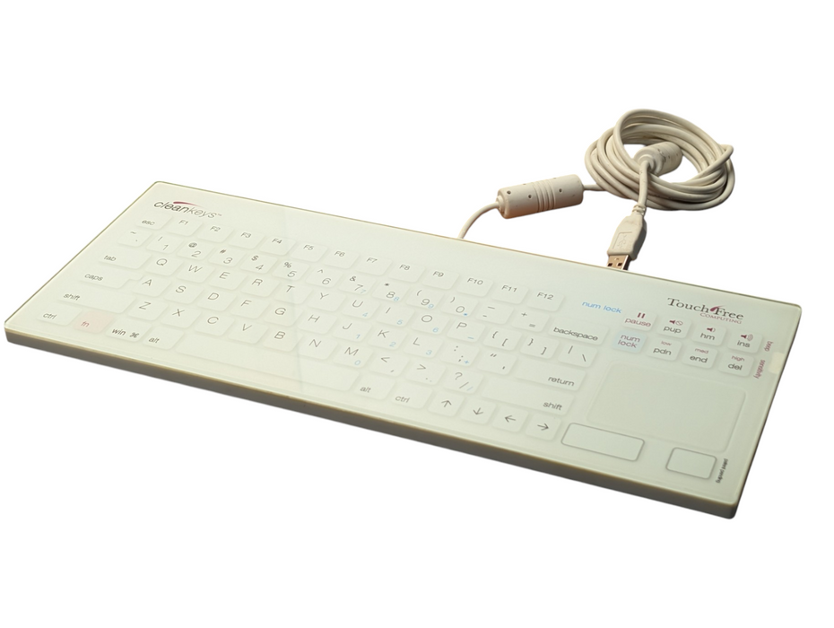 CleanKeys Touch Free Computing CKGEN1-B Glass USB keyboard with TouchPad -