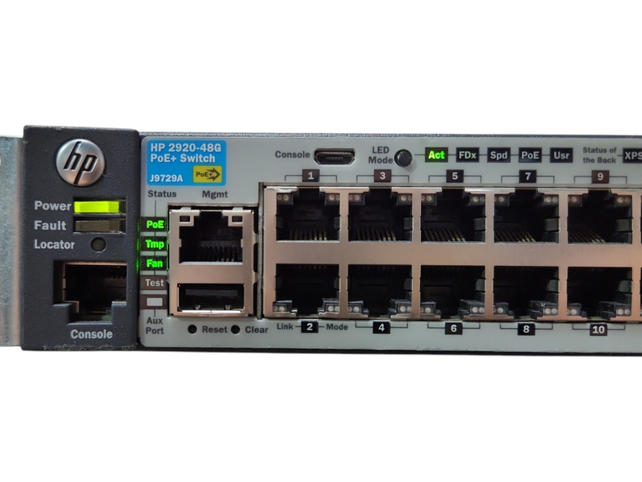 HP Aruba 2920-48G PoE+ 48-Port Gigabit PoE+ Network Switch J9729A