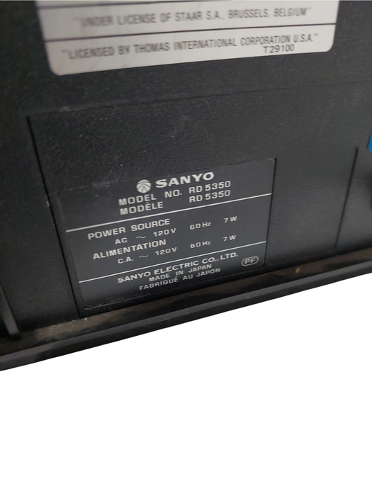 Vintage Sanyo Stereo Cassette Deck RD-5350 =