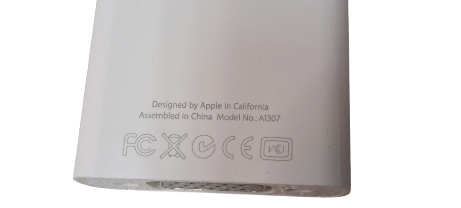 Apple Mini Display Port to VGA Adapter Authentic OEM A1307 Q