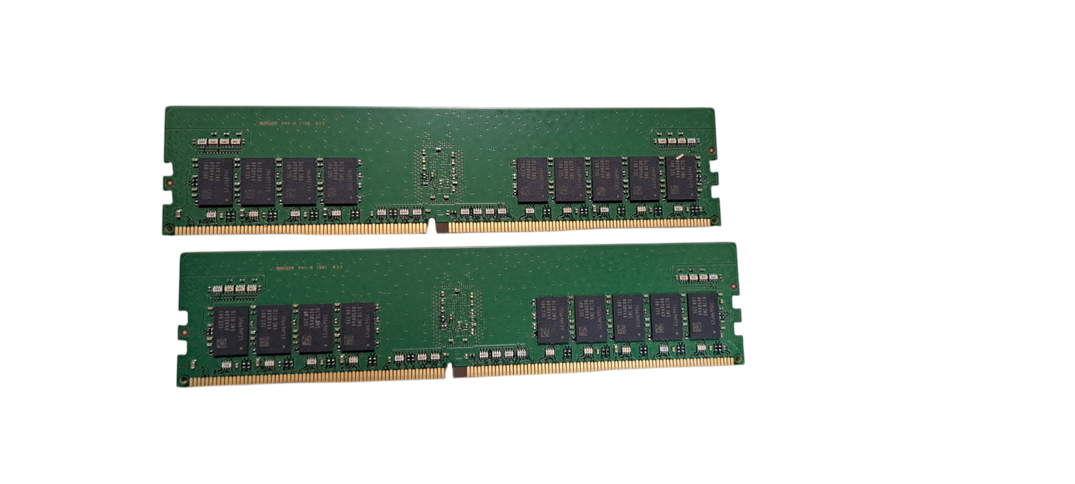 Set of 2X Samsung 16GB PC4‑21300 DDR4‑2666MHz ECC Registered 288‑Pin RDIMM Server RAM