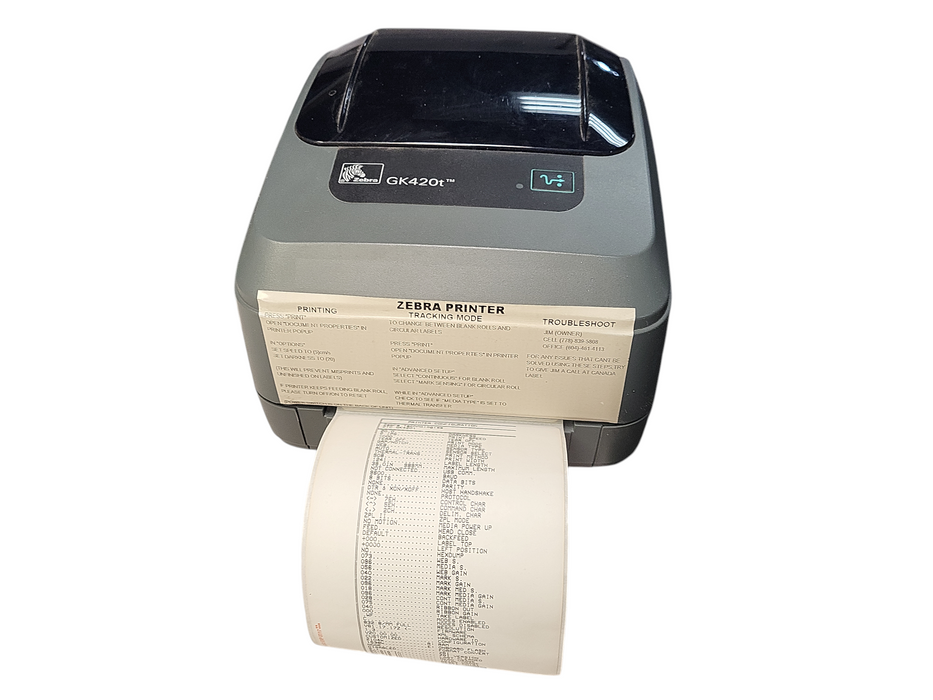 Zebra GK420t Thermal Barcode Label Printer USB Ethernet w/ AC $