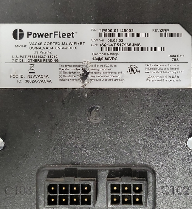 PowerFleet VAC4S Cortex-M4 WiFi+BT US/NA, VAC4, UNIV-PROX (1P)900-01145002  _