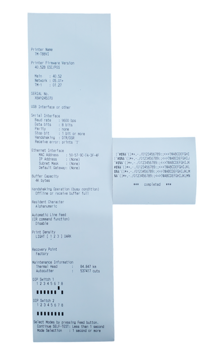 Epson TM-T88VI POS Thermal Receipt Printer - M338A *read*