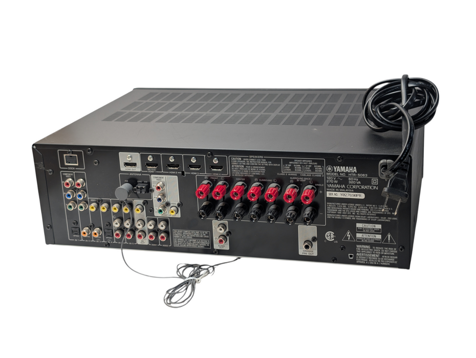 YAMAHA HTR-5063 4K HDMI Home Theater Surround Sound Receiverv -