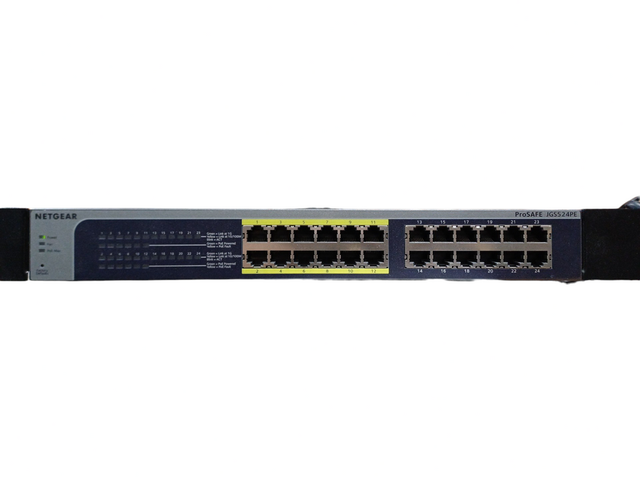 Netgear JGS524PE V1 ProSAFE Plus 24-Port Gigabit Switch with 12 PoE Ports