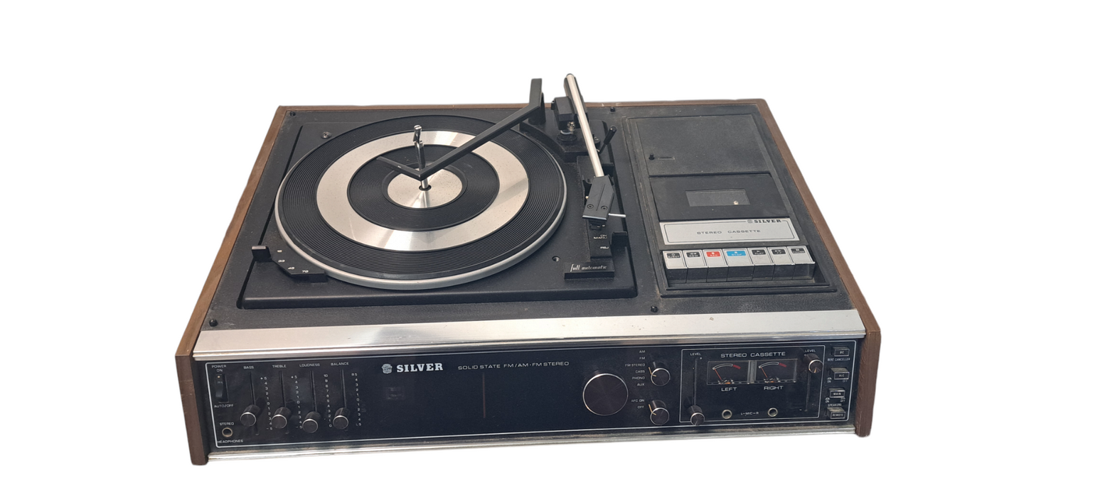 Vintage Silver Shin-Shirasuna ElectricSS-2005W Stereo Music Center| READ