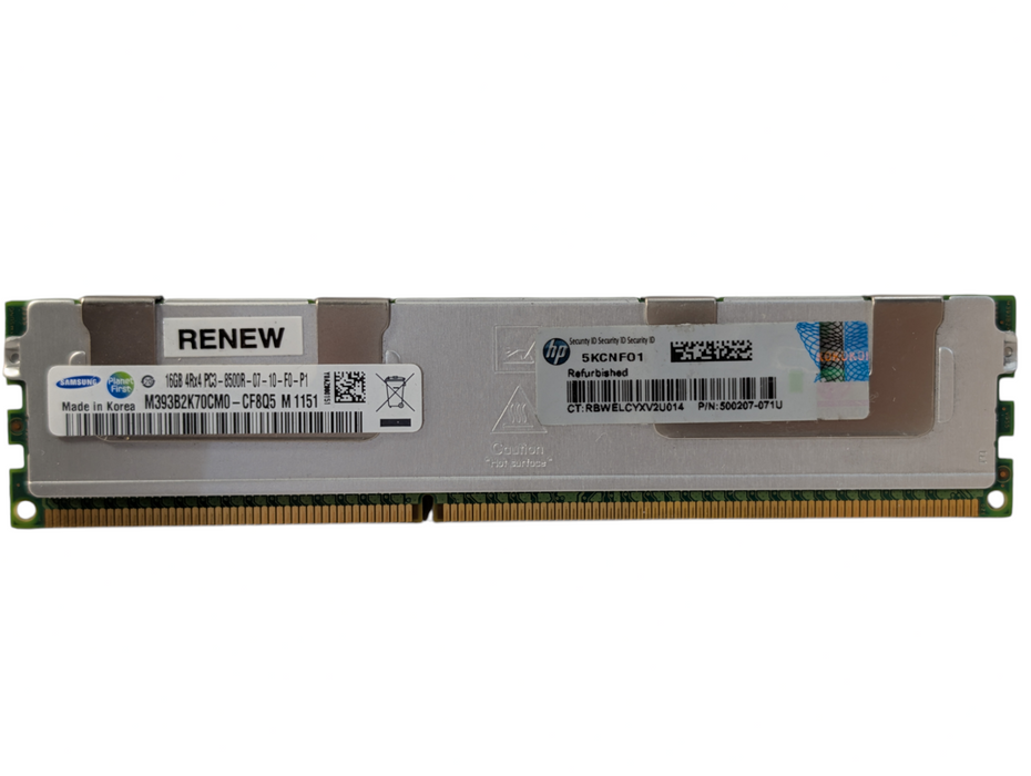 Samsung 16GB DDR3 Server Memory RAM 4Rx4 PC3-8500R-07-10-F0-P1 Q-