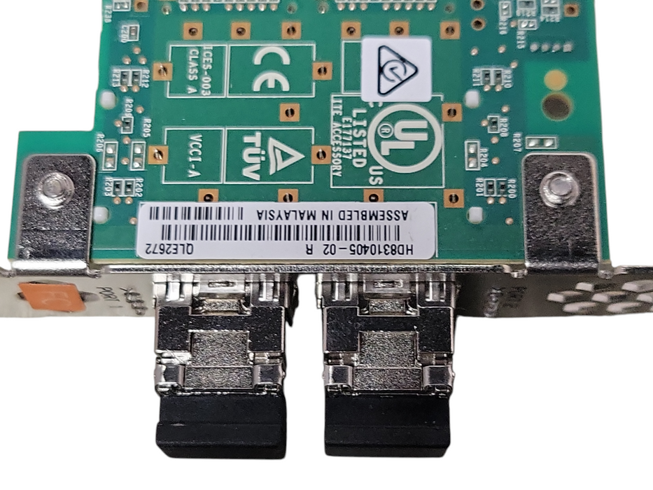 QLogic QLE2672 16GB Dual Port SFP+ FC HBA Server adapter w/ SFPs, FH Bracke _